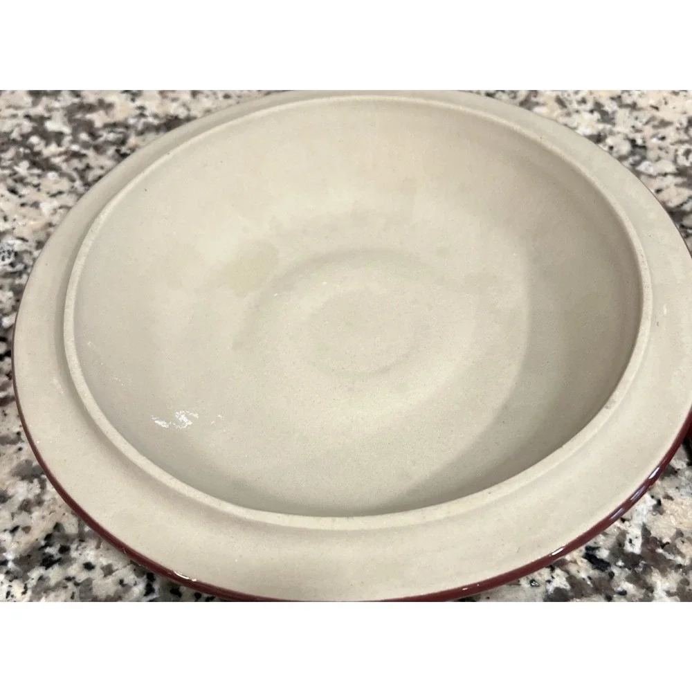 Pampered Chef 6 cup/1.5 L Round Cranberry Covered Casserole Baker Lid 1153 Nice!